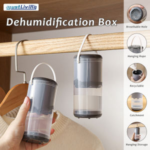 JustLiving Lemari Baju Gantung ในร่มกล่องเครื่องลดความชื้นกันตัวดูดความชื้นนำมาใช้ใหม่กล่องใส่เสื้อผ้ากล่องเครื่องลดความชื้นแขวนด้วยน้ำมันหอมระเหยสล็อตตัวดูดความชื้นสำหรับหอพัก