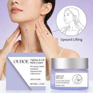 OUHOE | Cupuacu Butter Neck Firming Cream Coffee Extract Lifting Tightening Moisturizing Hydrating Smoothing Neck Cream Body Lotion