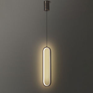 Modern LED Pendant Light Gold Black Minimalist Elliptical Pendant Lamp Living Room Dining Room Shop Bar Lighting Decoration