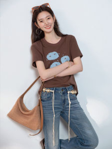 Rayon Colorblock Printed Round Neck T-shirt