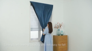 New Upgrade Thicken No Punch 100% Blackout Curtain with Black Liner No Gusot Magic Tape Curtains COD