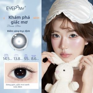 Kính Áp Tròng Màu Hồng Đường Kính Lớn Dùng Một Lần Hàng Ngày 10 Cái