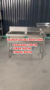 【STRONG】Stainless steel Kitchen Sink With Stand /wash Basin/workbench/integrated double/garden sink/Single Bowl meja