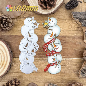 Original Lovely Winter Funny Snowman Metal Cutting Dies Scrapbooking Decorative Embossing