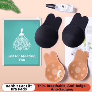 HANXIUYU | Seamless Support Lift Breathable Thin No Nipple Show Rabbit Ears Lifting Pads