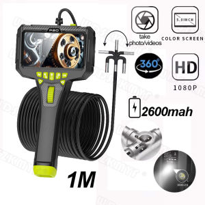 360 Articulating Borescope 1080P 6.0mm 5.0 inch LPS Monitor Industrial Inspection Camera With  Articulation For Automotive
