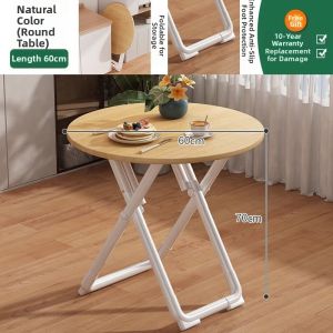 MOLORE | Folding Minimalist Round Table White