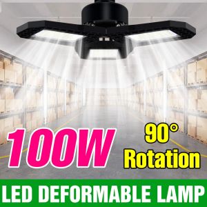 100W LED Light Bulb E27/E26 Ceiling Lamp AC220V Spotlights 110V Deformation For Home Workshop Warehouse Basement Garage Lighting