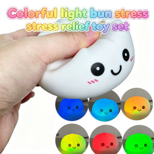 Bandai | 2026 Colorful Glowing Dumpling Squishy Mysteries Dumplings LED Light Glowing mood decor sweet gift for your loved ones