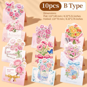 3D Floral Greeting Cards 110×140mm Blank Cardstock Assorted DesignsPerfect for Birthdays Festivals and Special Occasions