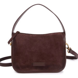 Suede Cowhide Fashion Ladies Shoulder Cross Coffe Bag Genuine Leather Luxury Designer Womens Brown Handbag Female Crossbody Bag