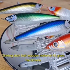 stick bait handmade 40 gram sinking bahan kayu