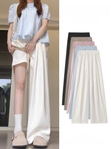 Quần Ống Rộng Bằng Lụa Băng Mỏng Mùa Hè 2025 Cho Nữ Quần Dài Ống Rộng Quần Dài Thường Ngày Quần Ống Rộng Quần Ống Rộng