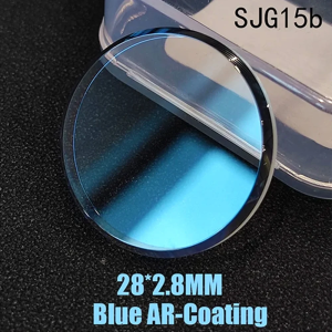 28mm*2.8mm Big Chamfer Sapphire Glass Flat Blue/Red/Clear/No AR Coating Watch Glass Fit SKX013 SKX015 Replacement Mod Parts
