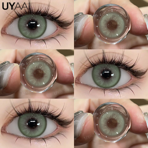 UYAAI | Kính Áp Tròng Màu Thời Trang UYAAI Xanh Lục Xám Xanh Lam Mềm Mại HEMA Trang Điểm Làm Đẹp Dùng Một Lần Hàng Năm Cho Mắt