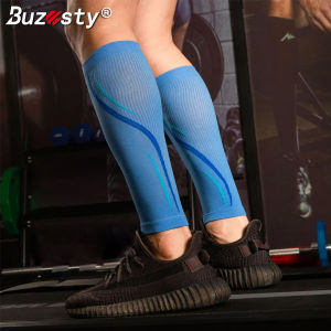 Buzesty Calf Compression Sleeve for Men & Women 20-30 mmHg Leg compression Sleeve Footless Compression Socks Shin SplintsVaricose Vein Treatment for Legs & Pain Relief (1 Pair)