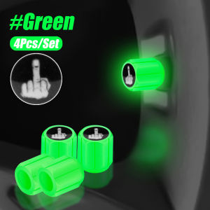 4Pcs Fluorescent Tire Valve Stem Caps Luminous Auto Wheel Air Valve CapUniversal Decoration Accessories for Car/Bike/Motorcycles