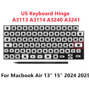 Laptop Keyboard Hinges Clips US Replacement Kit Fit MacBook Air 13" 15" A3113 A3114 A3240 A3241 2024 2025 Repair Spare Parts