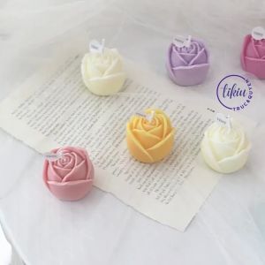 Nến Thơm Handmade TIKIU 3D HOA HỒNG Trang Trí Decor Phòng Quà Tặng Phong Cách Hàn Quốc Sáp Đậu Nành Tự Nhiên 2023