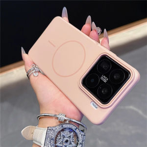 เคสโทรศัพท์มือถืออะคริลิคแข็ง แบบแม่เหล็กไร้สาย PC สําหรับ Xiaomi Mi 13 14 14T 15 Pro Ultra Poco X5 X7 F5 F6 F7 Pro 5G ครอบกันกระแทก สีทึบ Casing