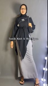 Rok Lunar Mermaid Scuba Flare Wanita Skirt