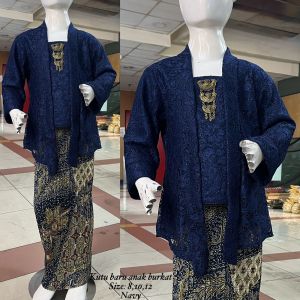 Kebaya Anak Perempuan/Kebaya Kutu Baru Brukat Anak Bahan Katun/Kutu Baru Anak SD/Kebaya Anak Tanggung/Baju Brukat Anak Modern umur 3 Tahun