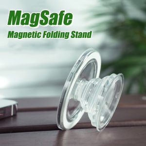 CrashStar Macaron Solid Color Liquid Silicone MagSafe Folding Phone Stand Holder Stretchable Foldable Stand For iPhone Samsung Huawei Xiaomi Redmi Infinix MagSafe Phone Case Desktop Stand