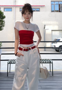 CHANGTONG | Design Trendy Color Block T-Shirt