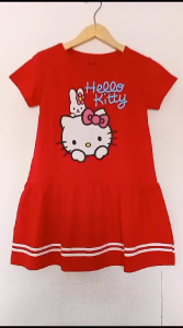 Dress anak perempuan D&C MN Kuning / HK Merah /Jerapah Fanta / Love Navy kerut bawah Usia 1-6 tahun /Baju anak cewek / Daster anak cewek