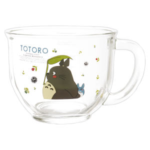 Kids Cute Thickening Glass Milk Breakfast Cup Cartoon Totoro Creative Large Capacity Microwave Big Belly Glass with Handle