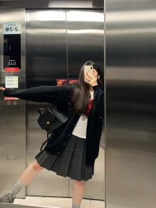 Váy Kẻ Sọc Pháp Lãng Mạn Cạp Cao Cho Nữ Mùa Xuân Thu Mới Đa Năng Váy Chữ a Thon Gọn Váy Midi Váy Chữ a Đa Năng