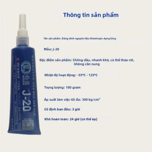 Băng Keo PTFE Bịt Ren Ống Kim Loại Cường Độ Trung Bình Chất Kết Dính Khóa Kín Không Khí Keo Chống Rò Rỉ Dùng Cho Các Ứng Dụng Bịt Kín