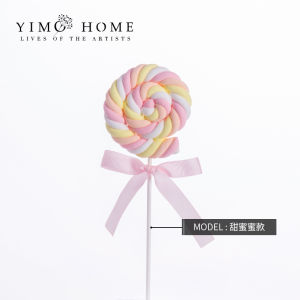Artificial Cotton Candy Lollipop Fake Candy Kids Photography Shooting Props Dessert Table Bedroom Layout Scene Decoration