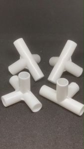 ข้อต่อ ตู้เสื้อผ้า ชั้นวาง ขนาด 12 มม. 4 ทาง ข้อต่อพลาสติก