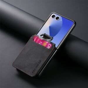 szhaiyu | Wallet Card Holder Leather Phone Case for Samsung Galaxy Z Flip 8 7 FE 6 5 4 3 Flip8 5G Ring Stand Protection Cover