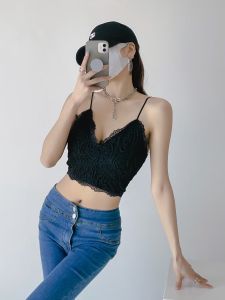 Áo Ba Lỗ Ren Kiểu Pháp Cho Nữ Áo Ba Lỗ Dây Chuyền Ngực Áo Ba Lỗ Lót Ngực Áo Ba Lỗ Mùa Hè Áo Ba Lỗ Ngắn Màu Trơn Áo Ba Lỗ Ôm Vừa Vặn