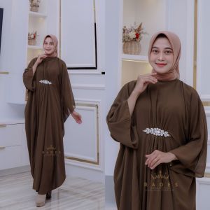RADES - Kaftan Zafira Bahan Ceruty Babydoll Sudah Full Puring Dihiasi Payet Mewah Elegan Gaun Dress Remaja Dewasa Wanita Muslim Lebaran Kondangan Pesta Jumbo Indah Simple