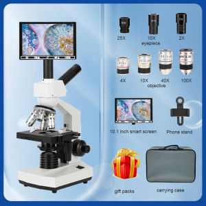 Three eye biological microscope for scientific research medicine aquaculture experiments pet science specialized
