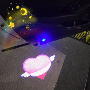 BarbieGirl Fashion Wireless Car Door Welcome Light Projector Atmosphere Lamp for Girls Vehicle Mounted Good Things Cfish Brand