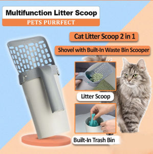 Premium Cat Litter Scoop Upgraded 2 in 1 Shovel with Cat Dog Litter Scooper Large Capacity