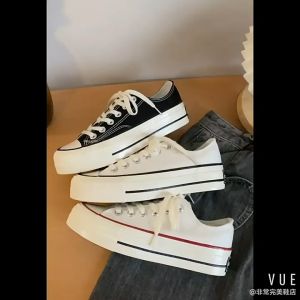Thick bottom canvas shoes womens shoes versatile spring and summer thin section niche design casual breathable board shoes ladies casual shoes