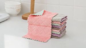 [Ready Stock] Multipurpose Dish Cloth Double Layer Absorbent Cleaning Kitchen Towel Table Kain Lap Dapur Meja Serbaguna