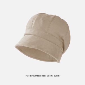 JIFANPAUL | Large Head Circumference Face Minimizing Pile Hat Fisherman Beret Fashionable Versatile Octagonal Hat