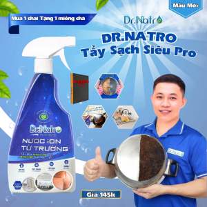 Chai nước tẩy rửa đa năng Dr.Natro 500ml Tẩy Sạch Mọi Vết Bẩn Trên Các Bề Mặt (Tặng kèm nước dưỡng hoa tươi lâu và miếng nhám chà đa năng)
