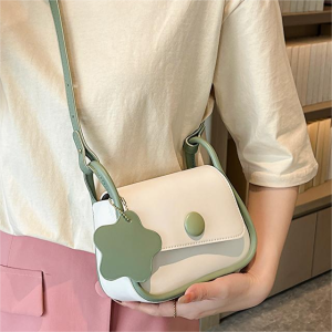 Advanced Texture Niche Style Contrast Color Small Bags Womens 2023 New Arrival Trendy Fresh Macaron Shoulder Crossbody Small Square Bag