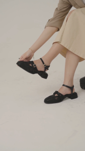 Dianable - Thea Black Heels Mules Wanita