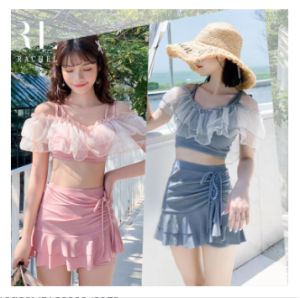 ชุดว่ายน้ำกระโปรง น่ารัก งาน 2 ชิ้น