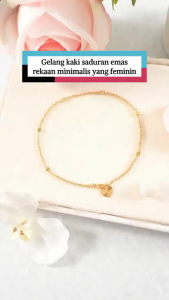 RANTAI KAKI Mesin Klasik Saduran Emas 24K Zhulian