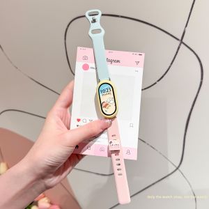 Uhada | Colorful Piano Cat Style Butterfly Buckle Silicone Smart Watch Strap