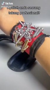 SABUK MAGNET GELANG MAGNET WRISTBAND MAGNETIC TOOL ALAT PERTUKANGAN SERVICE 3 ROW / 5 ROW